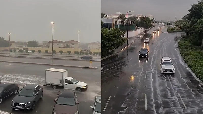 بالفيديو.. السيول تجتاح شوارع جدة