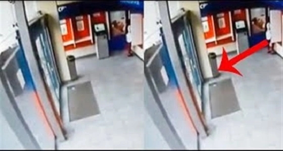 بالفيديو.. شبح فتاة يتجول داخل بنك ويختفي بسرعة