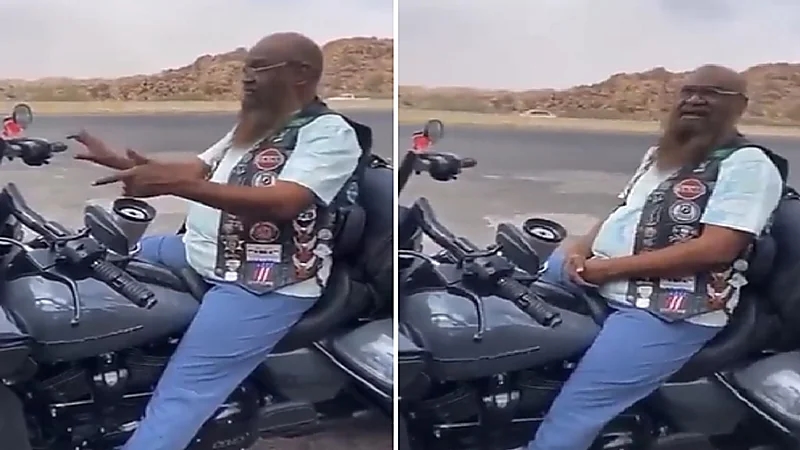 "الكلباني" يرد على مغرد انتقد ملابسه خلال تجربة قيادة الهارلي