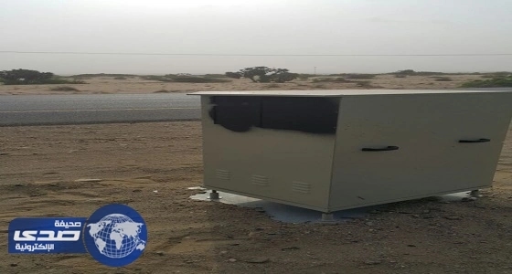 بالصور.. مجهولون يعطلون جهاز " ساهر " في ساحل عسير