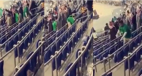 بالفيديو.. مشجع سعودي ينظف المدرجات بعد مباراة خليجي 23