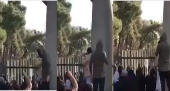 بالفيديو.. الشباب الإيراني ينتفض من أمام جامعة طهران : " الموت لخامنئي "