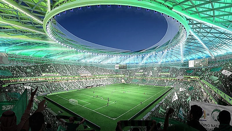 استاد أرامكو بالخبر يقترب من الاكتمال استعدادًا لاستضافة كأس العالم 2034.. صور