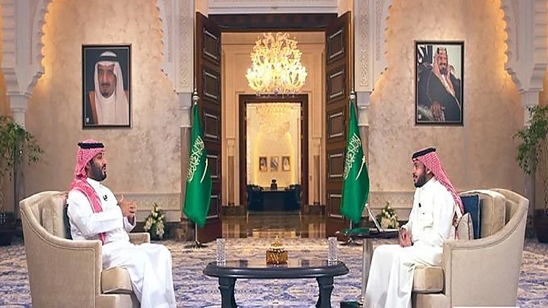 صورة من لقاء ولي العهد مع عبدالله المديفر