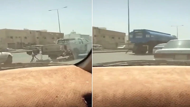 بالفيديو .. قائد مركبة يوثق لحظة اصطدامه بجهاز "ساهر"