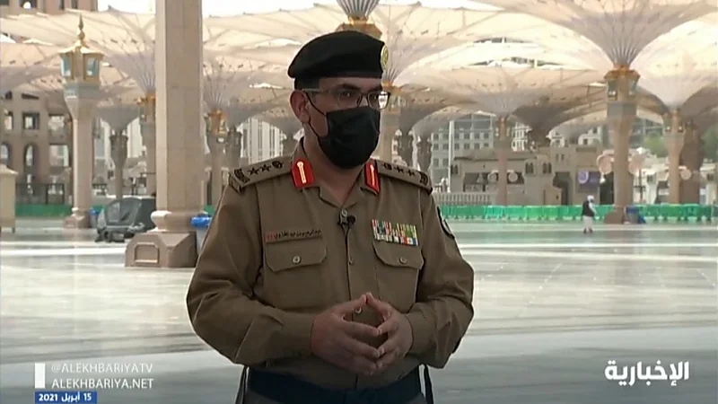 ‏شاهد.. شرطة المدينة: لا يمكن دخول أي شخص غير محصن لساحات المسجد النبوي