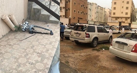 شاهد.. شظايا المسيّرة الحوثية " ذبابة طائرة "