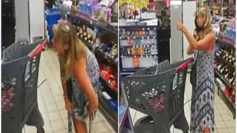 بالفيديو.. إمرأة تخلع "ملابسها الداخلية" لاستخدامها كـ "كمامة"