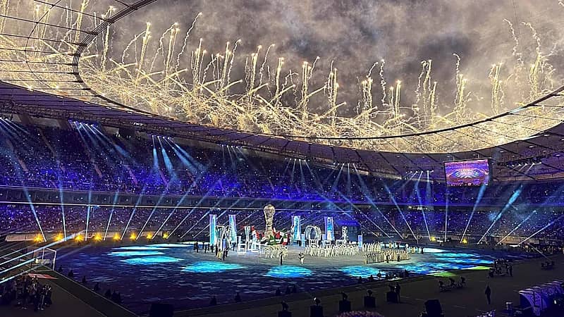 لقطات من حفل افتتاح بطولة خليجي 26 في استاد جابر الدولي .. فيديو