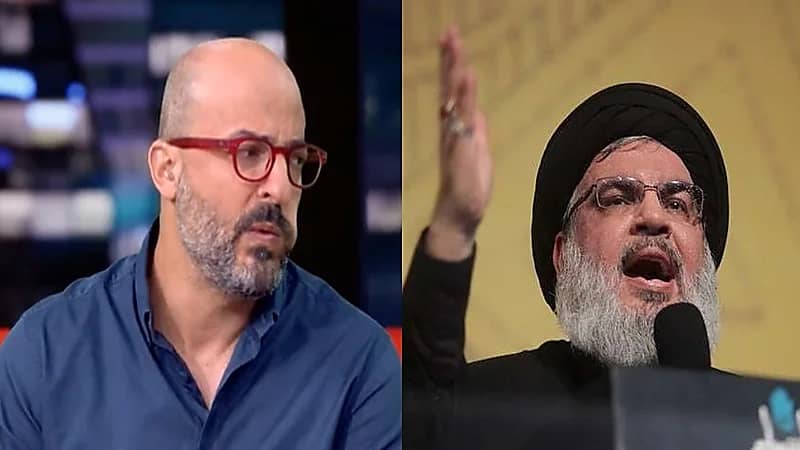 مذيع لبناني يفتح النار على نصر الله ويضرب أكاذيبه عن المملكة بوجهه