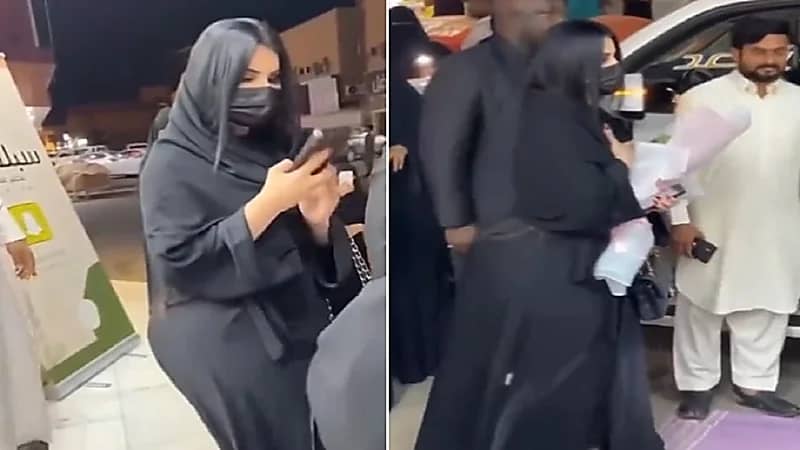 معجبات يحيطون بـ الجادل القحطاني في عفيف.. فيديو