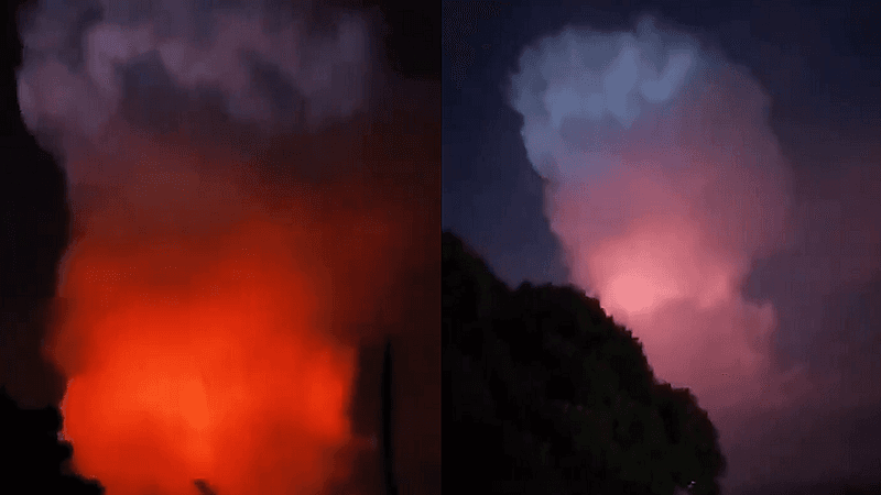 شاهد.. عاصفة رعدية غريبة تضرب إندونيسيا