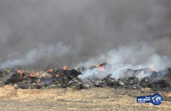 إخماد حريق اندلع في مجموعة إطارات بالرياض