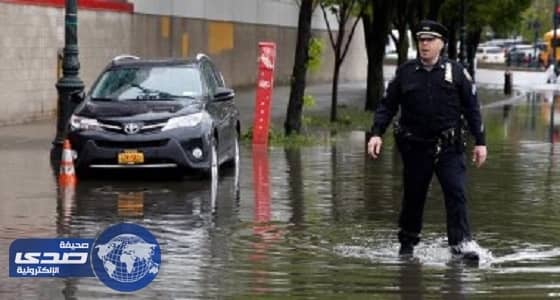 السيول تشل حركة المرور في نيوريوك