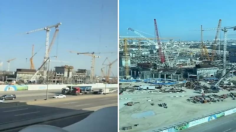 تواصل أعمال البناء في ملعب أرامكو .. فيديو