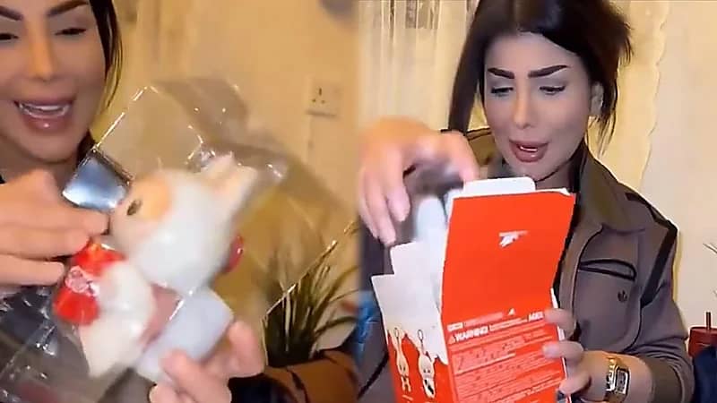 رد فعل الهام الفضالة بعد رؤية دمية اللابوبو.. فيديو