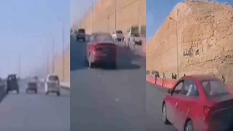 شاهد.. قائد مركبة يراوغ السيارات بسرعة جنونية
