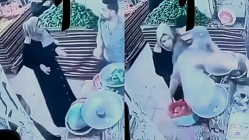 امرأة تتهم شاب بالتحرش وكاميرات المراقبة تبرئه .. فيديو