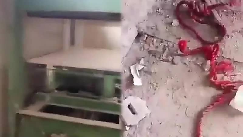 لقطات لمكبس الإعدامات الحديدي في سجن صيدنايا .. فيديو