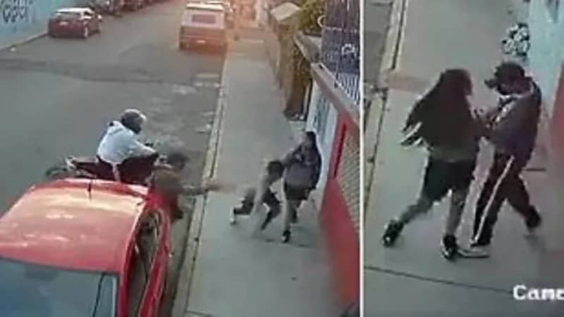 شاهد.. شاب يتخلى عن حبيبته أثناء تعرضهما للسرقة من قبل لصين 