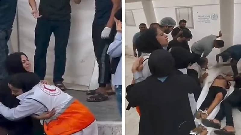 مسعفة تتفاجأ بشقيقها ضمن الشهداء وهي على رأس عملها .. فيديو