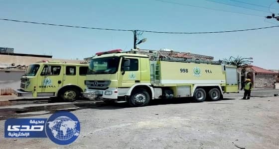 إصابة شابين في حريق مجلس خارجي لمنزل بالقريات