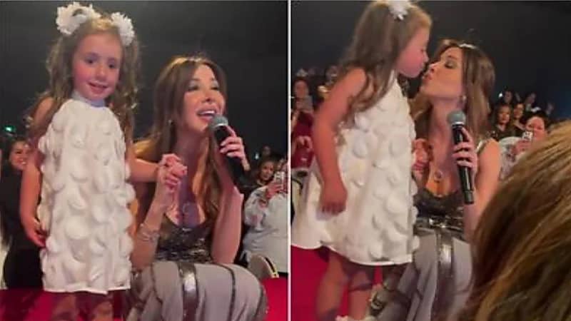 نانسي عجرم تُقبّل طفلة صغيرة على المسرح في هولندا.. فيديو