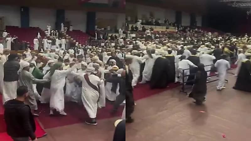 مضاربة عنيفة بين عدة طلاب في حفل تخرج .. فيديو