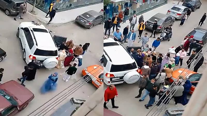 بالفيديو.. لحظة تعدي عريس على عروسه بالضرب المبرح قبل الزفاف