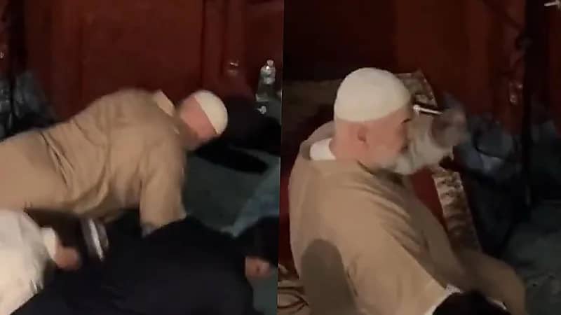 إمام مسجد يشجع المصلين على تمارين الضغط بعد صلاة التراويح.. فيديو