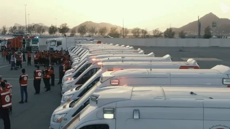 بالفيديو.. الهلال الأحمر يستعد لخدمة الحجاج بأسطول ضخم من التجهيزات