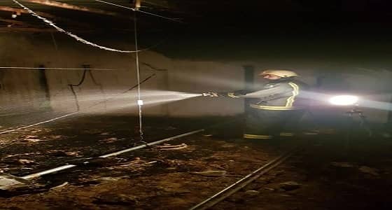 بالصور.. تماس كهربائي سبب حريق مزرعة دواجن في عسير