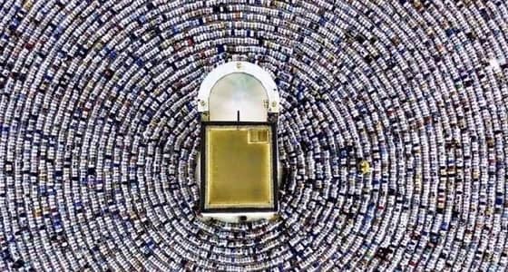 لوحة جمالية مبهرة من داخل الحرم المكي الشريف