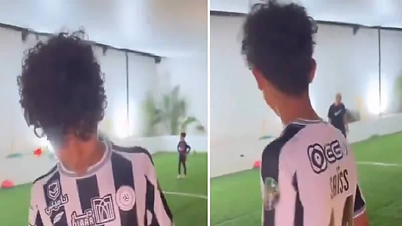 جونيور كريستيانو يرتدي طقم الشباب .. فيديو