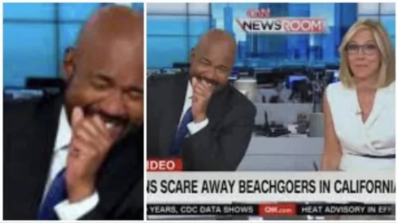 بالفيديو.. مذيع يدخل في نوبة ضحك هيسترية على الهواء