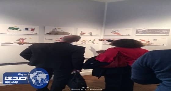 بالصور.. فنان سعودي يجسد دور المملكة في الحرب على الإرهاب ويبهر الفرنسيين