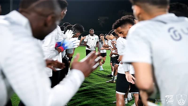 ماركوس يشارك في الحصة التدريبية الأولى له مع الأهلي