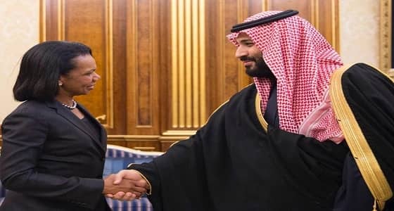 سمو ولي العهد يلتقي وزيرة الخارجية الأمريكية الأسبق كونداليزا رايس