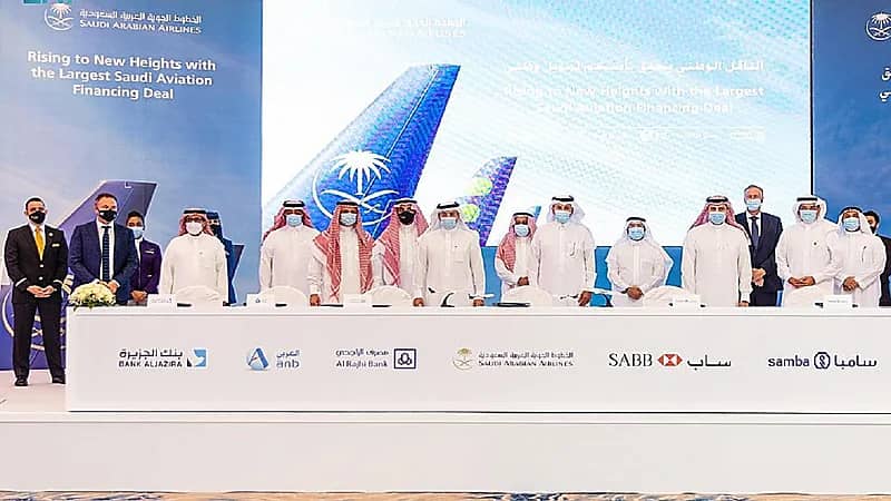" الخطوط السعودية " توقع اتفاقية مع 6 بنوك بقيمة 11,2 مليار ريال