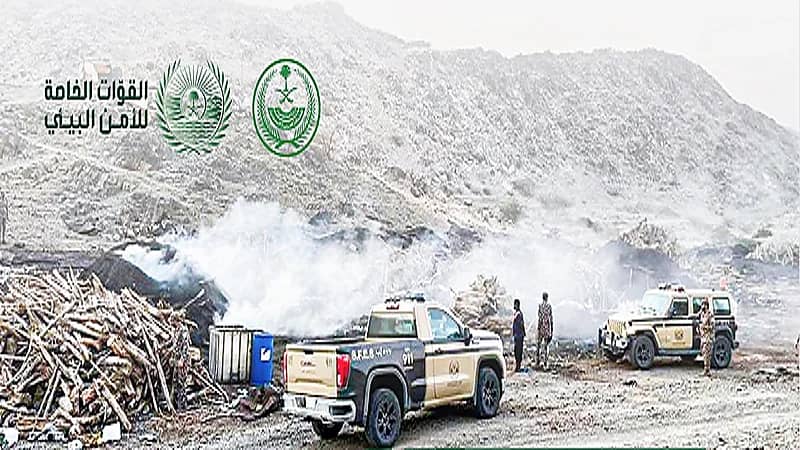 ضبط مخالفًا لنظام أمن الحدود لقطعه الأشجار وتحويلها لفحم بجدة