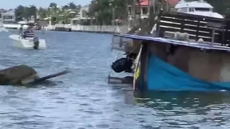 بالفيديو.. غرق مطعم شهير في ولاية فلوريدا