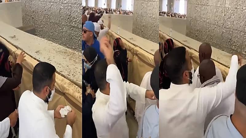 شاهد.. أنمار الحائلي أثناء رمي الجمرات