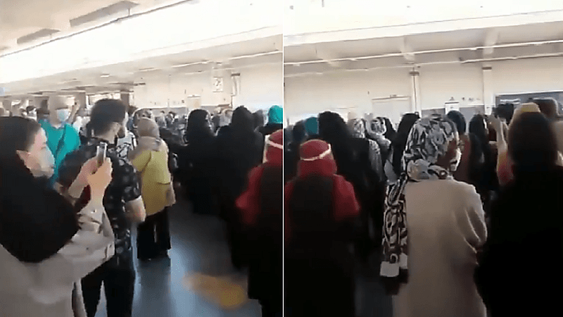 بالفيديو.. إيرانيات يهتفن ضد خامنئي: "الموت للنظام"