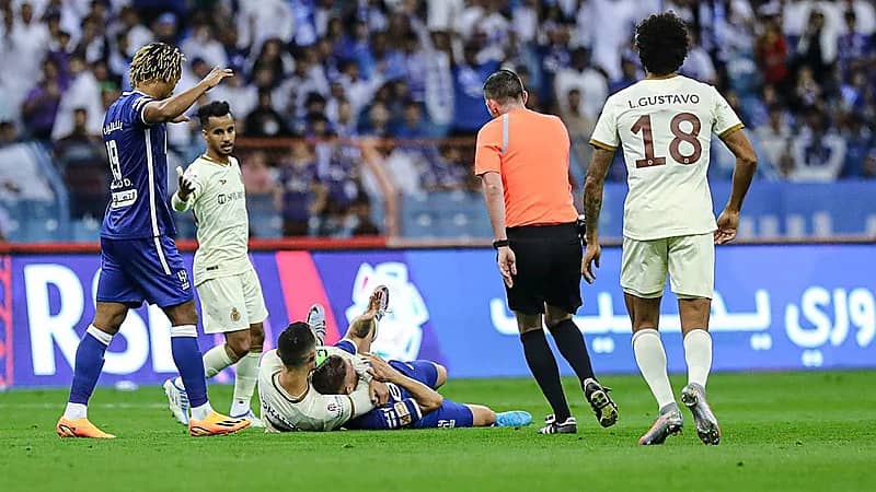 لقطة تدخل رونالدو على كويلار