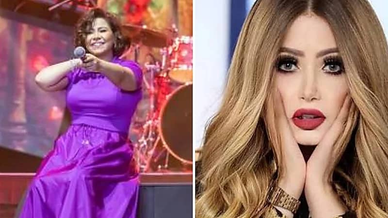 مي العيدان تسخر من فستان شيرين لدى سقوطها في دبي