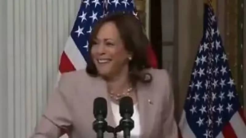 نائبة الرئيس الأمريكي تتصرف بشكل غريب على خشبة المسرح (فيديو)