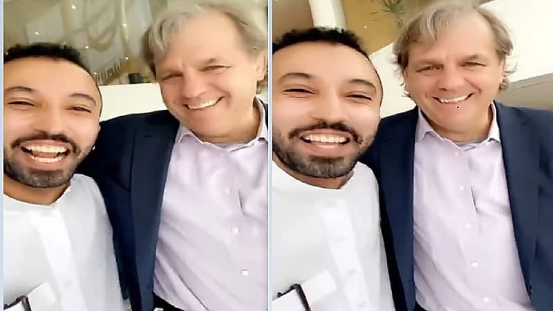 حديث ودي بين مشجع سعودي ومالك تشيلسي في الرياض..فيديو