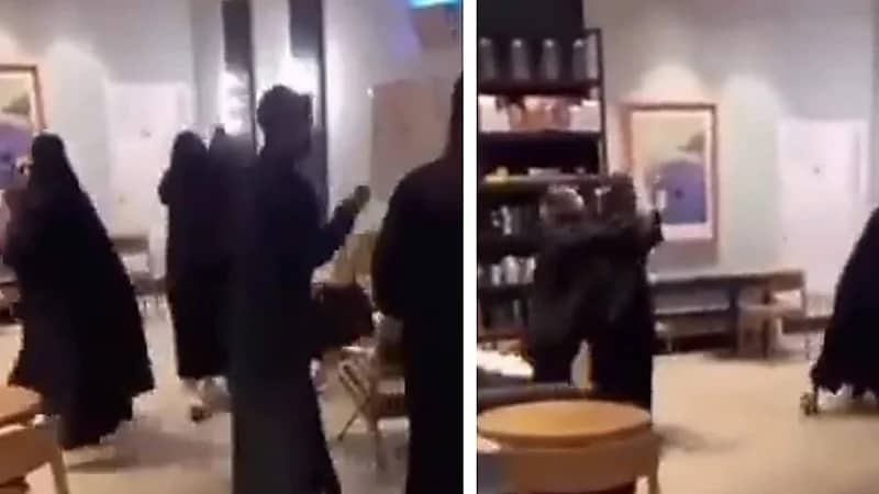 هوشة بنات في ستاربكس..فيديو