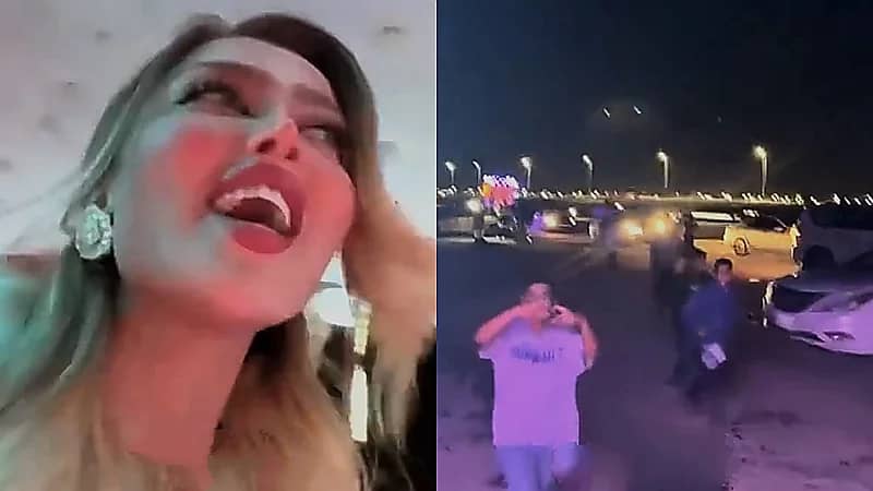 الجماهير تتجمهر حول مروج الرحيلي أثناء تواجدها في ينبع .. فيديو