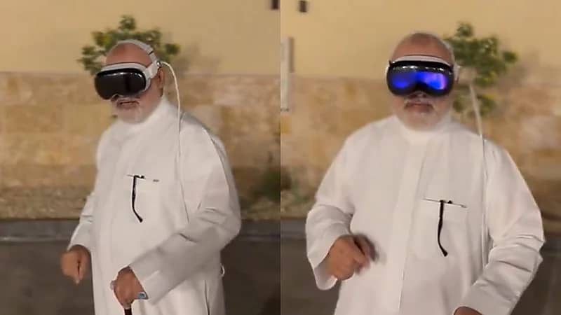 ردة فعل فتاة التقت يمُسن يستخدم نظارة أبل في الرياض..فيديو